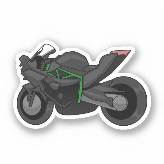 Kawasaki H2R simple style Aufkleber (Vorderseite)