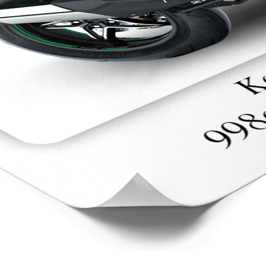 Kawasaki H2SX SE Ninja Motorrad - A3 Poster (Ecke)