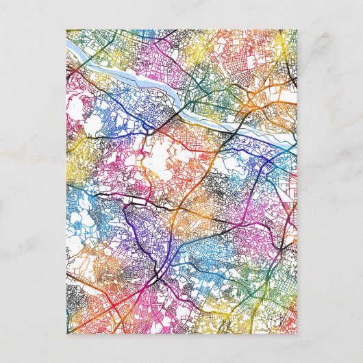 Kawasaki Japan City Map Postkarte (Vorderseite)