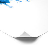Kawasaki Japan Skyline Blue Poster (Ecke)