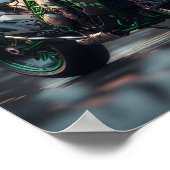 Kawasaki Ninja H2R Poster (Ecke)