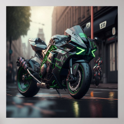 Kawasaki Ninja H2R Poster (Vorne)