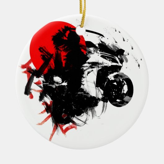 Kawasaki ninja keramikornament (Vorne)