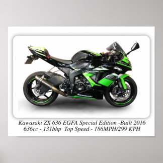 Kawasaki ZX636 EGFA Special Edition Motorrad-A3 Poster