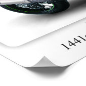 Kawasaki ZZR1400 Motorrad - A3 Poster (Ecke)