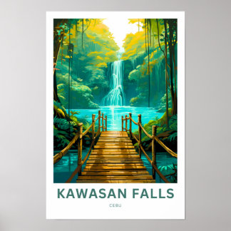 Kawasan Falls Cebu Travel Print Poster