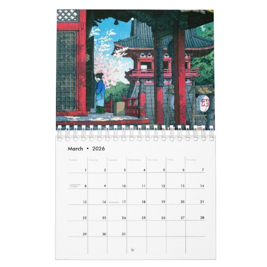 Kawase Hasui Landschaft 2 klein Kalender (Mär 2026)
