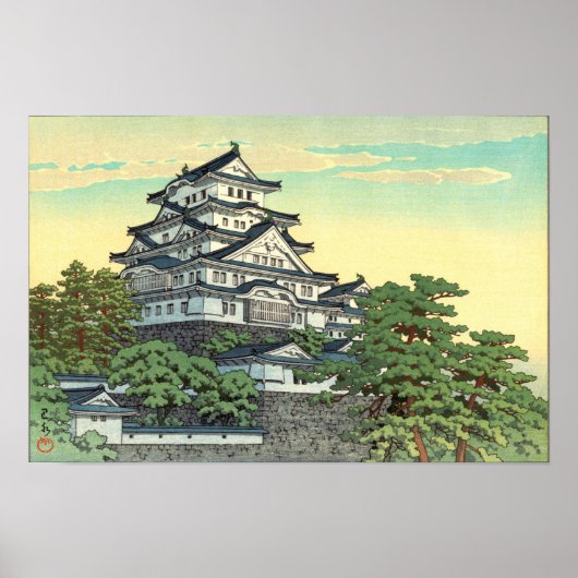 Kawase Hasui Pacific Transport Lines Himeji Castle Poster (Vorne)