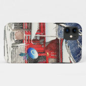 Kawase Hasui Schnee an Ueno Kiyomizudo hanga Kunst Case-Mate iPhone Hülle (Rückseite (Horizontal))