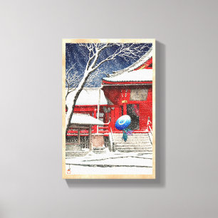 Kawase Hasui Schnee an Ueno Kiyomizudo hanga Kunst Leinwanddruck
