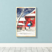 Kawase Hasui Snow at Ueno Kiyomizudo hangart Leinwanddruck (Insitu (Holzboden))