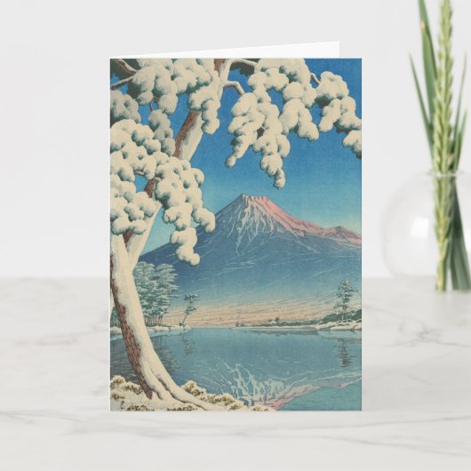 Kawase Hasui Winter Lake Karte (Vorderseite)