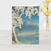 Kawase Hasui Winter Lake Karte (Gelbe Blume)