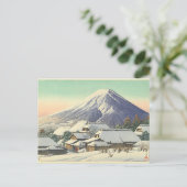 Kawase Hasui Winter Village Postkarte (Stehend Vorderseite)