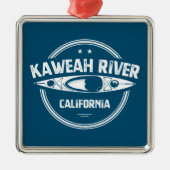 Kaweah River California Kayaking Ornament Aus Metall (Vorne)