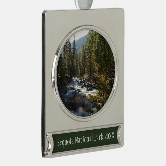 Kaweah River im Sequoia-Nationalpark Banner-Ornament Silber (Rechts)