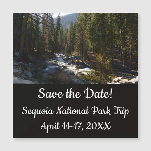 Kaweah River im Sequoia-Nationalpark Magnetkarte (Vorderseite)