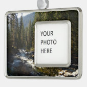 Kaweah River im Sequoia-Nationalpark Rahmen-Ornament Silber (Links)