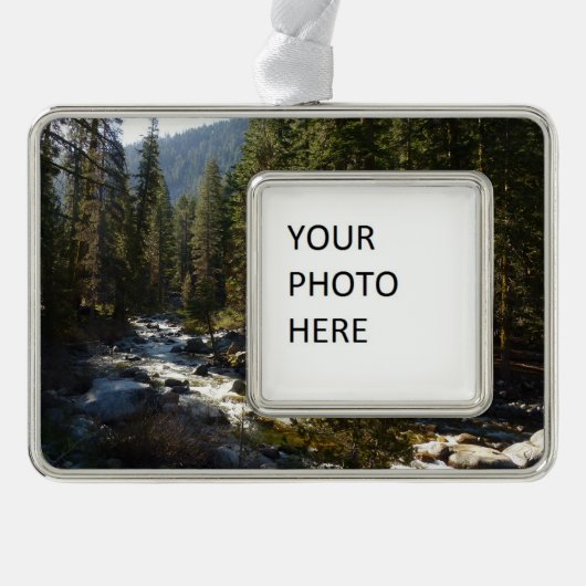 Kaweah River im Sequoia-Nationalpark Rahmen-Ornament Silber (Vorderseite)