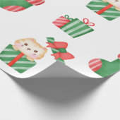 Kaweii Katzen zu Weihnachten Strumpf und Geschenke Geschenkpapier (Ecke)