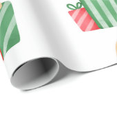 Kaweii Katzen zu Weihnachten Strumpf und Geschenke Geschenkpapier (Rolleneckpunkt)