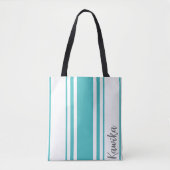 Kawika Minimalistisch Stripes Monogramm Tasche (Vorderseite)