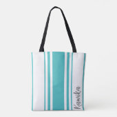 Kawika Minimalistisch Stripes Monogramm Tasche (Rückseite)