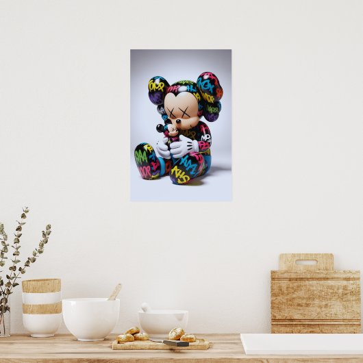 Kaws Companion: Graffiti Splash Poster (Küche)