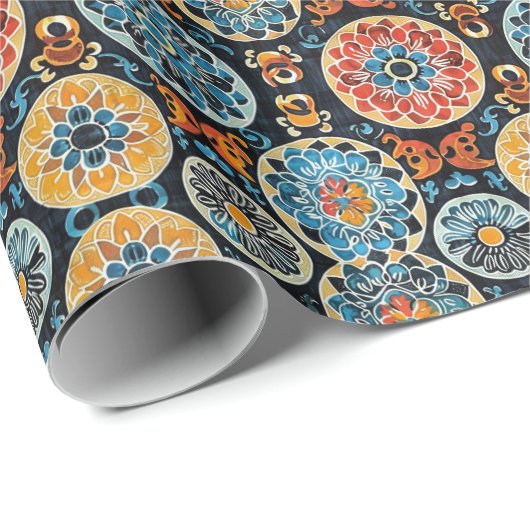 Kawung Motif: Javanesisches Batik-Kunstmeisterwerk Geschenkpapier (Rolleneckpunkt)