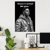 Kay Flock Poster – Erfolg wird verdient Motivation (Heimbüro)