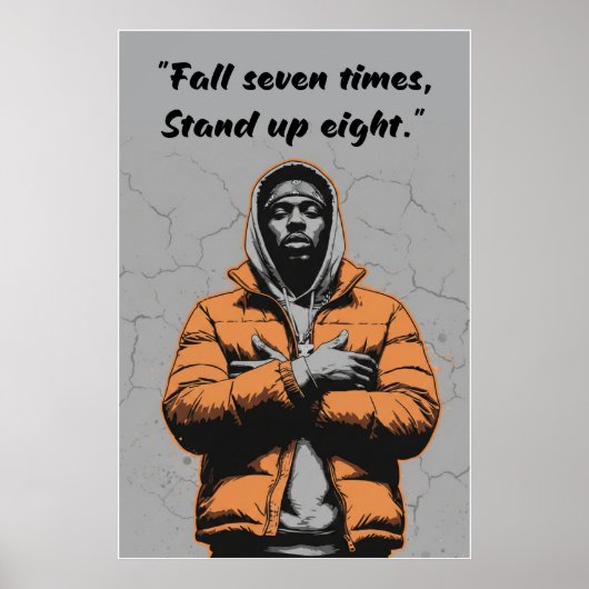 Kay Flock Poster – Fall Seven Times Stand Up Eight (Vorne)