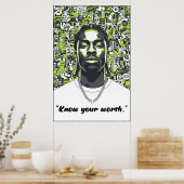 Kay Flock Poster – Know Your Worth Motivation Art (Küche)