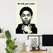 Kay Flock Poster – No Talk Just Action (Heimbüro)