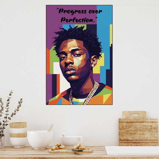 Kay Flock Poster – Progress Over Perfection (Küche)