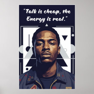 Kay Flock Poster – Reden ist billig, Energie ist r