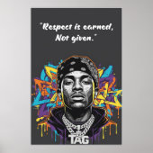 Kay Flock Poster – Respect Is Earned Not Given (Vorne)