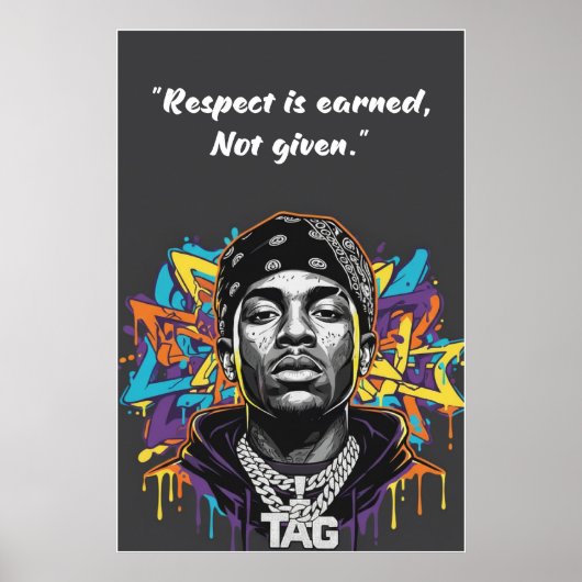 Kay Flock Poster – Respect Is Earned Not Given (Vorne)