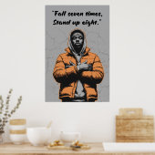Kay Flock Poster – Sieben Mal fallen, acht Mal auf (Küche)