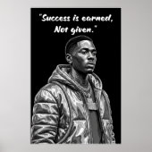 Kay Flock Poster – Success Is Earned Motivation (Vorne)