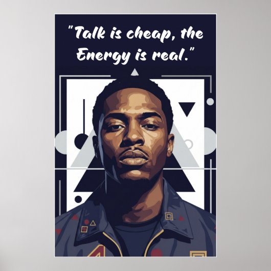Kay Flock Poster – Talk Is Cheap, Energy Is Real (Vorne)