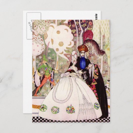 Kay Nielsens Märchen, Bluebeard und seine Ehefrau Postkarte (Vorne/Hinten)