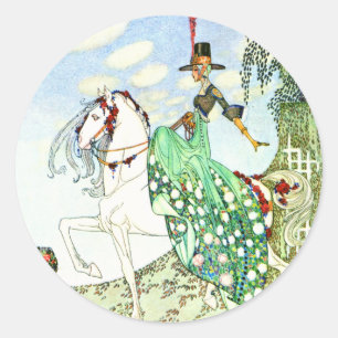 Kay Nielsens Märchenprinzessin Minotte Runder Aufkleber