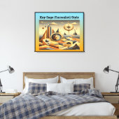 Kay Sage (Surrealst) Style Leinwanddruck (Insitu (Schlafzimmer))