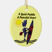 Kayak A ruhige Paddle Waves Keramik Ornament (Rechts)