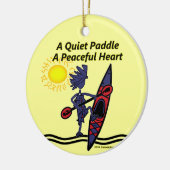 Kayak A ruhige Paddle Waves Keramik Ornament (Links)