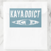 Kayak Addict Rechteckiger Aufkleber (Tasche)