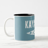 Kayak Addict Zweifarbige Tasse (Links)