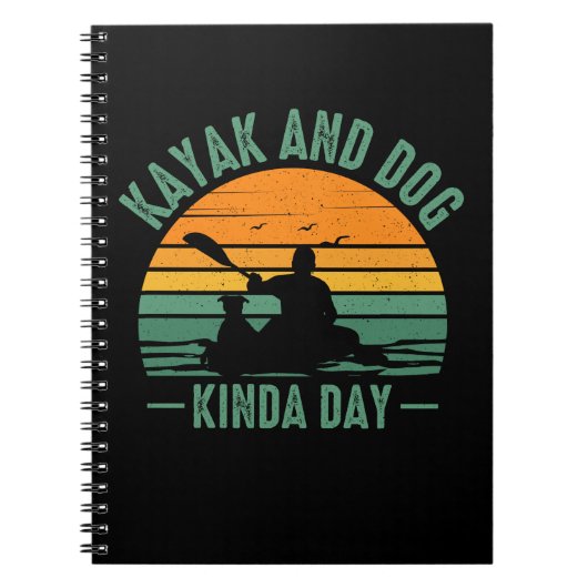 Kayak and Dog Kinda Day Notizblock (Vorderseite)