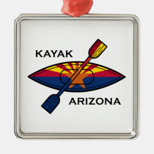 Kayak Arizona Flag Ornament Aus Metall