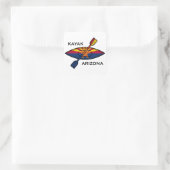 Kayak Arizona Flag Quadratischer Aufkleber (Tasche)
